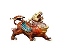 OLSKFUH Modern Art Sculpture Fortune Pixiu Ornament Living Room Entrance Office Copper Decoration Chinese Tea Table Ornament Desk Decor Personalized Home Decor,Left-S
