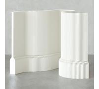 OLSKFUH Modern Room Divider - Retractable Paper Partition For Hotel Office Clothing Store,Blanc-1.2 * 5-6m/47 * 197-236in