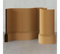 OLSKFUH Modern Room Divider - Retractable Paper Partition For Hotel Office Clothing Store,Brown-1.2 * 7-8m/47 * 276-315in