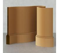 OLSKFUH Modern Room Divider - Retractable Paper Partition For Hotel Office Clothing Store,Brown-1.5 * 5-6m/59 * 197-236in