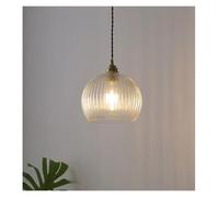 OLSKFUH Nordic Glass Pendant Light Copper Chandelier For Dining Room Kitchen Bedroom Bedside Home Decor Little Hanging Lamp Luster,Transparent