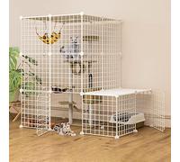 OLSKFUH Outdoor Cage For Cats,3 Tier Cat Cage Large,Guinea Pig Cages Large,Homey Pet Cage,Collapsible Pet Cage,Large Exercise Place For Pet,111 * 75 * 109cm-A