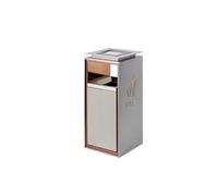 OLSKFUH Outdoor Trash Can Large Hotel Trash Can With Ashtray Lobby Elevator Entrance Vertical Hall Stainless Steel Hotel Shopping Mall Smoke Cans Classification Courtyard Trash C,A1-S