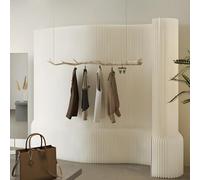 OLSKFUH Paper Room Divider, Folding Privacy Screens, Portable Room Dividers, Indoor Folding Partition Screen For Home, Office, Studio, Exhibition Hall,White-47/7/2