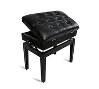 OLSKFUH Piano Stool,Dressing Table Stooladjustable Piano Bench,Comfortable Leather Piano Stool With Inner Solid Flip-Top Extra Music Storage,With Padded High Resilience Cushion A,