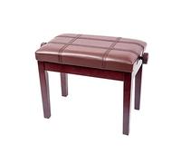 OLSKFUH Piano Stool,Dressing Table Stoolsingle Person Piano Bench Comfortable Padded Piano Stool,Using Deluxe Soft Leather Cushion,Enjoying 10Cm Seat Height Adjustable Function,Brown