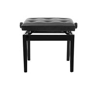 OLSKFUH Piano Stool,Dressing Table Stoolsingle Person Piano Bench Comfortable Padded Piano Stool,Using Deluxe Soft Leather Cushion,Enjoying 10Cm Seat Height Adjustable Function,Black 1