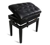 OLSKFUH Piano Stool Piano Bench With Storage Compartment Straight Leg Solid Wooden Piano Stool With Height Adjustable,Suitable For All People Beautiful Scenery,