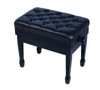 OLSKFUH Piano Stool,With Music Storage And Height Adjustable Leather Music Keyboard Bench Seat Piano Stool,With Load Capacity 440Ibs For Home Dresser Or Musician Guitar,Brown One,Black-One Size