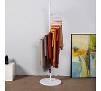 OLSKFUH Pull-Out Trouser Rack Removable Pull-Out Rack Wardrobe Storage Expandable Space Saving Drawer-Style Hanger Rod Rolling Trolley,Spiral Hijab67 X17 White Scarf Hanger Adjus,