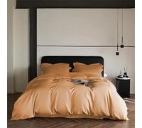 OLSKFUH Queen King Size 4 Piece Reversible Sateen Premium Bedding Set Featuring Silky Soft Long-Staple Cotton 600Tc Duvet Cover And Bedsheet,Color 1-Queen 200X220cm