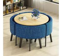 OLSKFUH Round Dining Table Set With Chairs For Dining Room Living Room Reception Room Space Saving Design For Small Spaces Ideal For Conference Table Or Lounge Area Seats 4,23
