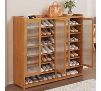 OLSKFUH Shoe Storage Cabinet,Shoe Cupboard,Large Shoe Cabinet,Shoe Rack Cabinet,Hallway Shoe Storage,Bamboo Frame Takes Up Little Space And Can Hold More Shoes To Make The Doorwa,B-47.2 * 12.6 * 42in