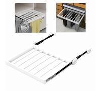 OLSKFUH Slide Out Pants Rack Closet Hanger Bar Pull Trousers Tie Belts Scarf Racks Top Mounted Wardrobe Clothes,Above Washing Machine Drying Rack - Pull Out Clothes Hanger, Hidd,D:49cm-W:56-61cm
