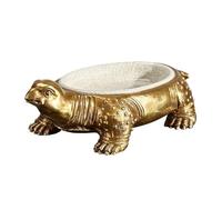 OLSKFUH Smoker Ashtray Nordic Luxury Ceramic Inlaid Copper Ashtray Ornaments, Living Room Household Ashtrays, Home Desktop Decoration Ornaments Decorative Ashtray,
