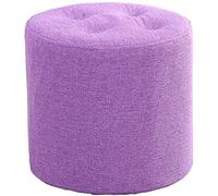 OLSKFUH Sofa Foot Stool/Shoe Bench,Cotton And Linen Fabric,The Stool Cover Can Be Removed And Cleaned.Seven Colors To Choose From.Household Stool,Purple
