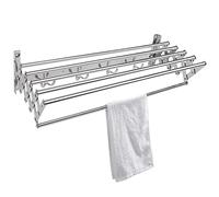 OLSKFUH Wall Mount Folding Clothes Airer Laundry Drying Rack Towel Bathroom Retractable Space Saver Clothesline Easy Storage And Extendable,Onecolor-90cm