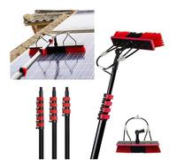 OLSKFUH Water Fed Window Cleaning Kit - Solar Panel Cleaning Equipment With Extendable Telescopic Pole & Brush For Outdoor Use - Efficient Window & Solar Panel Cleaner,35cm Brush Head-10M/33FT