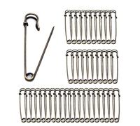 OLSSCMLO Safety Pins, 3inch Large Safety Pins, Set of 40, Large Safety Pins, Clothing Safety Pins, Blankets, Crafts, Skirts, Short Skirts, Oversized Heavy Duty Safety Pins (Bronze)