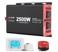 OLTEANP 2500W Pure Sine Wave Inverter, 12V DC to 240V AC Power Inverter with 2 AC Outlets, USB Port, Type-C Port for Truck, Vehicle, Power Outage, Remote Control with LCD Screen