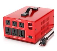 OLTEANP 6000 Watt Voltage Converter Transformer Heavy Duty Step Up/Down Power Converter 220V to 110V, 110V to 220V with 3 US Outlets, 3 Universal Outlets, LCD Display, Circuit Breaker Protection