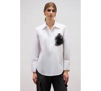 Oltre Oversized Blouse With Jewel Patch White size 48 | Blouses Outlet | Women | White 48