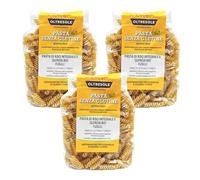 Oltresole - Gluten Free Organic Rice and Quinoa Pasta, Fusilli Format - gluten free pasta, with wholemeal rice flour and white quinoa from organic farming, vegan, pack of 3 packs of 350 g