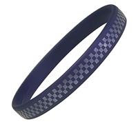 OLUAGE Anti Static Wrist Band Antistatic Bracelet Strap Sparknon-X Silicon Band for Men and Woman Made in Japan (Ichimatsu Navy x Pearl, L size)