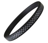 OLUAGE Anti Static Wrist Band Antistatic Bracelet Strap Sparknon-X Silicon Band for Men and Woman Made in Japan (L Size, Checkerboard Black x Pearl)