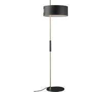 Oluce 1953 Floor Lamp Black/ Satin Gold