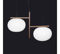 Oluce Alba 468 pendant light, 2-bulb, bronze