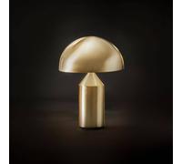 Oluce Atollo table lamp, aluminium, Ø 25 cm, gold