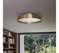 Oluce Berlin ceiling light, Ø 50 cm, brass-coloured anodised