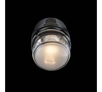 Oluce LED wall lamp Fresnel, chrome-coloured, aluminium, glass, 2,700 K