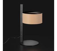Oluce Parallel 296 table lamp, sand leather