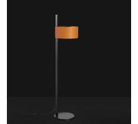 Oluce Parallel 396 floor lamp, brown leather