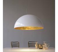 Oluce Sonora pendant light, white, plastic, E27