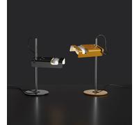 Oluce Spider table lamp, mustard yellow/chrome, metal, aluminium