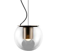 Oluce - The Globe 827 Pendant, Satin Gold / Anodised Bronze - Satin Gold
