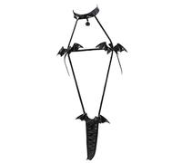 Oludkeph Womens Bat Cosplay Lingerie Micro Bikini Devil Costume Suspender Babysuit