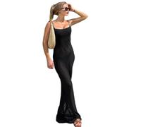 Oludkeph Women's Bodycon Spaghetti Strap Mesh Sheer Beach Maxi Dress Vacation Cocktail Party Long Sundresse