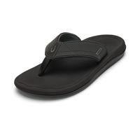 OluKai 'Ahi Kai Men's Water-Friendly Flip-Flop Sandals, Beach & Boat, Black/Black, 16 UK
