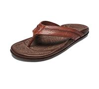 OLUKAI Hiapo Sandals - Men's Rum/Dark Wood 12