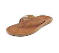 OluKai Kapehe Luana Women's Beach Sandal, Soft & Comfortable Full-Grain Leather, Casual & Modern Style, Sahara/Sahara, 8