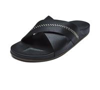 OLUKAI Kipe‘a 'Olu Women's Slide Sandal, Everyday Stylish Shoe, All-Day Wear & Comfortable Fit, Black/Black, 8 UK