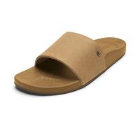 OLUKAI Kipe'a Pono Women's Leather Slide Sandal, Elevated Everyday Slide, All-Day Comfort & Wear, Sahara/Crosshatch, 6 UK