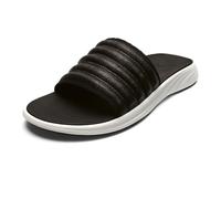 OLUKAI Komo Men's Slide Sandals, Water-Friendly Shoe with Cushioned Strap, All-Day Comfort & Support, Black/Black, 10.5 UK