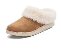 OluKai Ku'i Women's Slipper, Soft Full-Grain Leather & Wool Blend Footbed, Wet Grip Soles for Inside & Outside Wear, Cute & Comfortable Slip-On, Tan/Bone, 6 UK