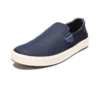 OLUKAI Lae'ahi Men's Slip On Sneakers, Lightweight Barefoot Feel & Breathable Mesh, Water Resistant Heel & Wet Grip Rubber Soles, Removable Gel Insert, Blue Depth/Blue Depth, 8 UK