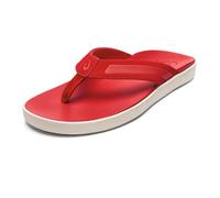 OLUKAI Leeward Men's Beach Sandals, Quick-Dry Flip Flops & Water Friendly, Red Lava/Red Lava, 7.5 UK